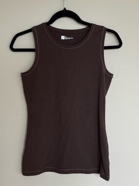 GAP Dark Brown Cotton Tank Top | Cozy & Stretchy | Size S
